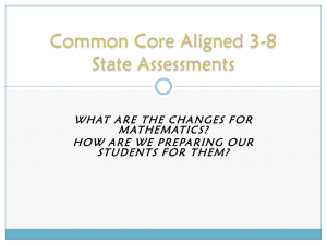 CCLS Aligned 3-8 State Assessments