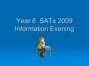Year 6 SATs 2009 - Somerset Learning Platform