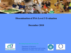 Dissemination of PSA Level 3 Evaluation