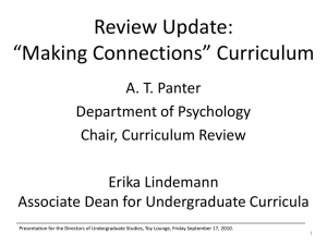 Power Point on Curriculum Review (Presented 9/17/2010)
