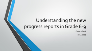 Understanding the progress reports in Grade 6-9