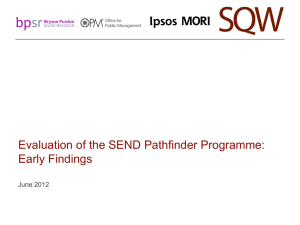 Evaluation of the SEND pathfinder programme: early findings