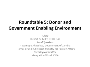 Roundtable 5: Donor and Government Enabling Environment