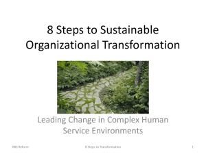 8 Steps to Sustainable Organizational Transformation