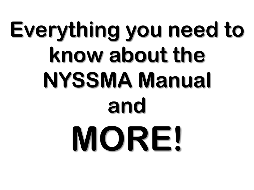 online nyssma manual