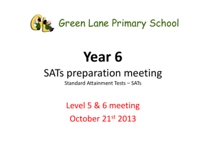 SATs prep meeting L5 and 6 Oct 2013x