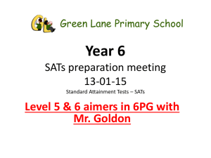 Green Lane Primary Year 6 SATs preparation meeting