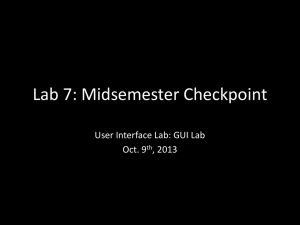 Lab 7: Midsemester Checkpoint