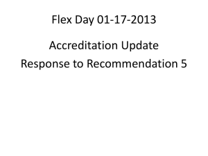 Accreditation _x0015_Update Response to Recommendation 5