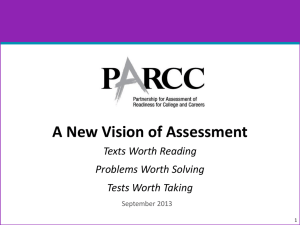 A New Vision of Assessment PPT
