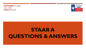 STAAR A Q & A Presentation