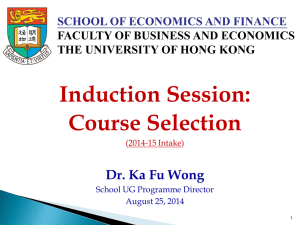 6 credits - The University of Hong Kong