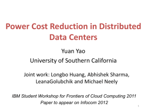 Power Cost Reduction in Distributed Data Centers