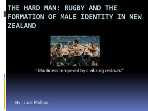 Rugby : Masculine Restraint
