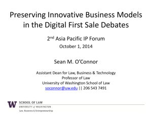 O`Connor Asia Pacific IP Forum 20141001