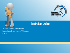 CSAS Update 1-23-15 - Kansas State Department of Education