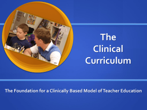 The Clinical Curriculum