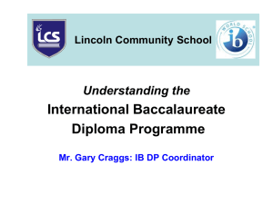 with general info about the IB DP program at Lincoln