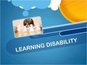 LEARNING DISABILITY