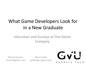 What Game Developers Look for in a New Graduate