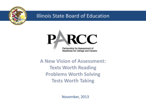 PARCC - A New Vision of Assessment: Texts Worth Reading