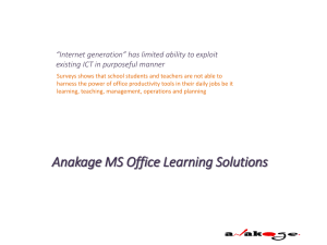 Anakage MS Office Learning Solutions