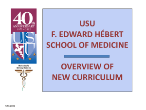 Overview of USU Molecules to Military Medicine Curriculum