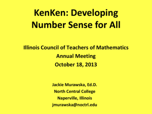 KenKen - Illinois Council of Teachers of Mathematics