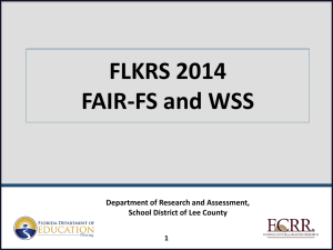 District FLKRS Training - Accountability, Research and Continuous