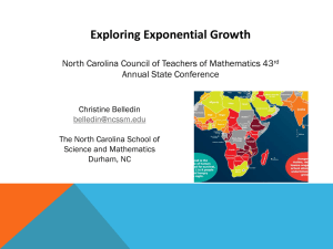 NCCTM Exponential Growth - North Carolina School of Science