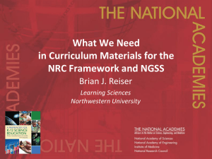 What We Need in Curriculum Materials for the NRC Framework and