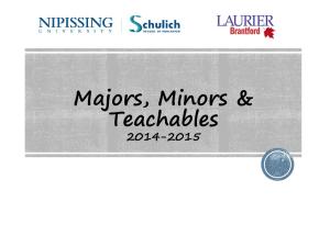 Majors, Minors & Teachables Presentation 2014