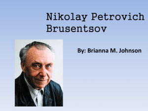 Nikolay P. Brusentsov powerpoint presentation