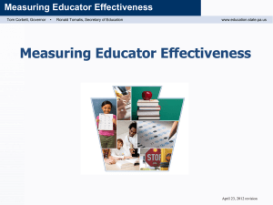 Measuring Educator Effectiveness - Pennsylvania Association of