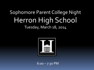 Sophomore College Night PowerPoint 3.14.14