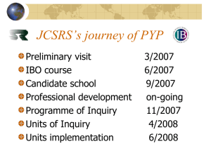 PYP journey in JCSRS