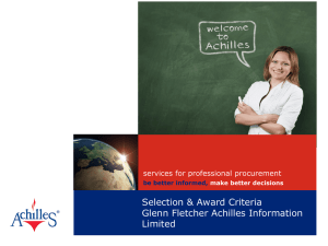 Achilles Selection & Award Presentation