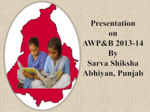 Presentation On Sarva Shiksha Abhiyan, Punjab
