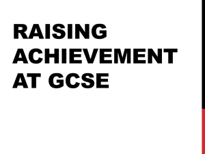 Raising achievement at GCSE