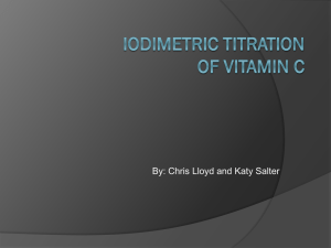 Iodimetric Titration of Vitamin C