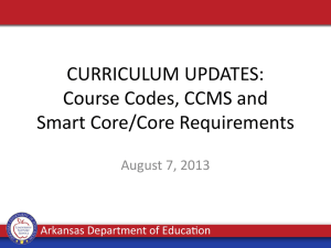 Curriculum Updates - Arkansas Department of Education