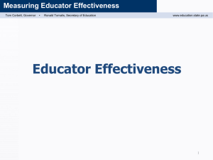Measuring Educator Effectiveness - PAC-TE