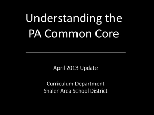 Understanding the PA Common Core Updated