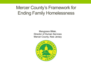 Mercer County`s (New Jersey) Framework for Ending