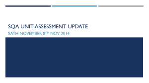 SQA Unit Assessment Update presentation