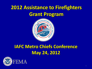 2012 Assistance to Firefighters Grant Program