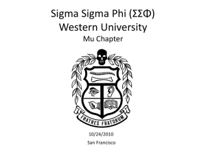 Sigma Sigma Phi (***) Mu Chapter - Sigma Sigma Phi National, an