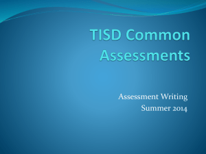 Common Assessment Training - TISD