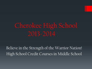 High School Credit Meeting for MS 2013-14