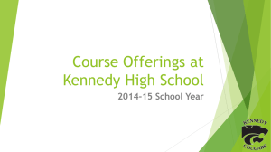 Course Offerings at Kennedy High School